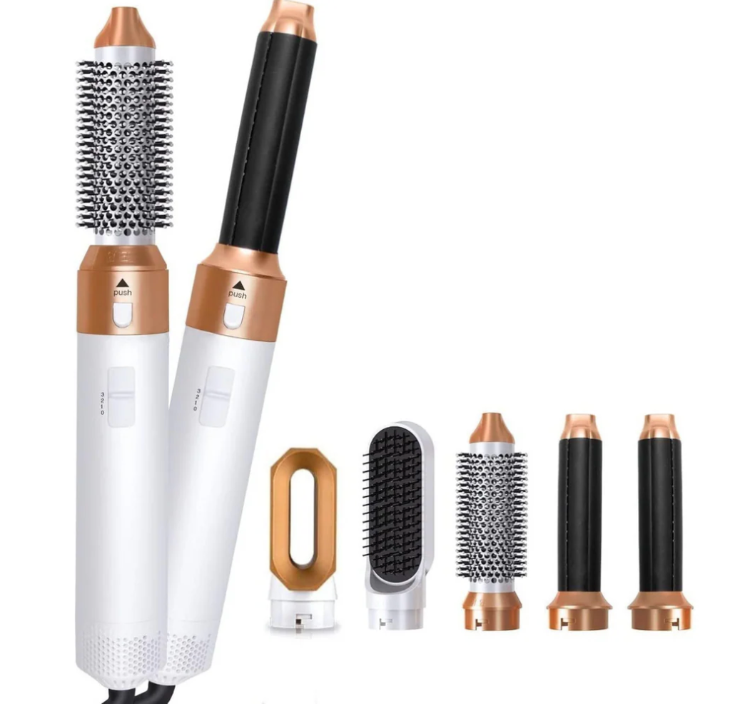 FRETE GRÁTIS - Escova Ellegance Deluxe Hair 5 em 1, Alisa, Seca, Modela, Faz Cachos e Anti-Frizz - BIVOLT (110v/220v)