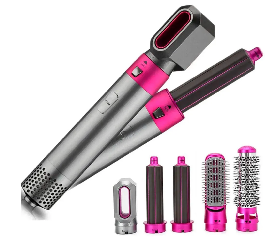 FRETE GRÁTIS - Escova Ellegance Deluxe Hair 5 em 1, Alisa, Seca, Modela, Faz Cachos e Anti-Frizz - BIVOLT (110v/220v)